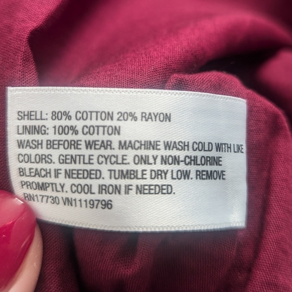 NWT Girls Long Sleeve Burgandy Floral Dress XL - Picture 5 of 5